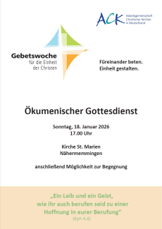 Sternenzeit - Gottesdienst zur ökumen. Einheit der Christen